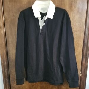 J. Crew Black and White Polo Shirt